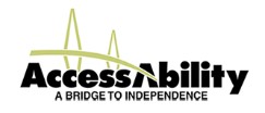 AccessAbility graphical bridge logo.  Opens the about AccessAbility web page. 