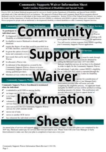 Screenshot of Community Support Waiver Info sheet.  Opens IDRD Waiver Info Sheet (PDF)