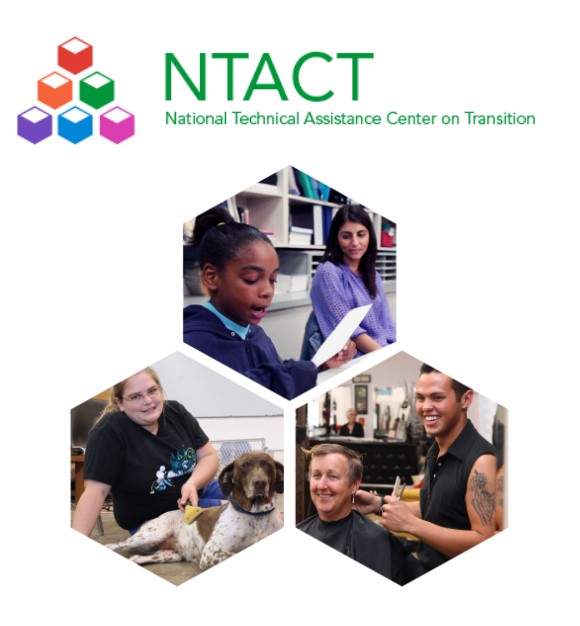 NTACT logo with people.  Opens National Technical Assistance Center on Transition website.